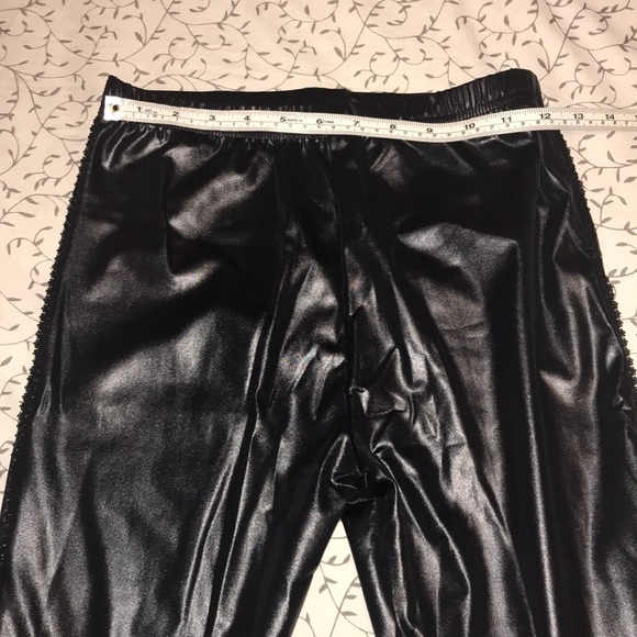 1 LEFT!!! Faux Leather & Lace Leggins - Picture 5 of 8